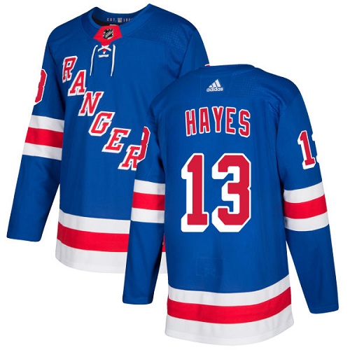Adidas Men New York Rangers 13 Kevin Hayes Royal Blue Home Authentic Stitched NHL Jersey